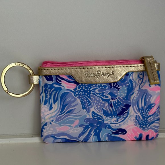 LILLY PULITZER ID Case In Shade Seekers Blue White Pink Floral - Picture 2 of 4